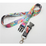 Wholesale custom polyester label lanyard for promotion