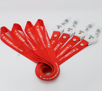 Customized available retractable id badge holder lanyard
