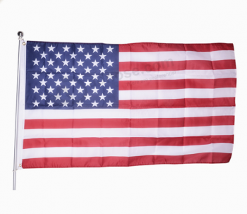 Prix usine personnaLisé poLyester drapeau nationaL drapeau américain