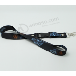 Polyester fabric textile custom embroidered badge lanyards