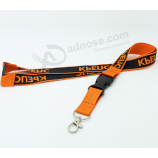 High quality custom company logo polyester woven lanyards