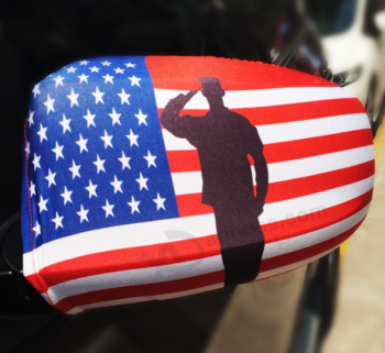 Auto wing mirror cover usa vLag cover goedkope groothandeL