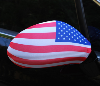 Printed Polyester American Flag Car Side Flag Mirror Cover with high quality and any size