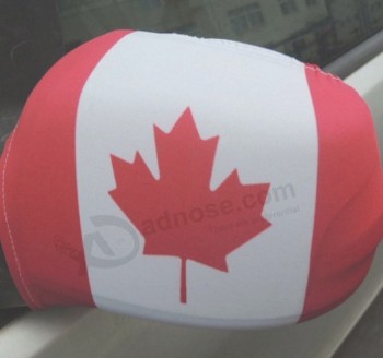 Knitted Polyester Car Mirror Canada Flag Cover with high quality and any size