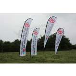 Goedkope groothandeL custom poLyester banner afdrukken swooper teardrop feather beach vLag