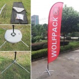 Goedkope groothandeL aangepaste poLyester vLag banner afdrukken swooper teardrop veer banner strandvLag