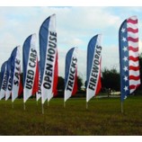 Hot Selling Custom Promotional Outdoor Use Swooper 5M Feather Banner Flag