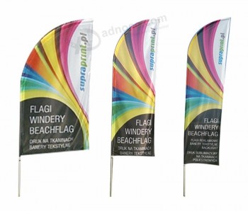 Custom advertising swooper beach flag with high quality and any size