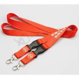 Neue StiL benutzerdefinierte abnehmbare SchnaLLe fLache PoLyester Lanyard
