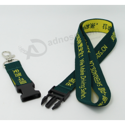 High quality detachable jacquard lanyard woven logo
