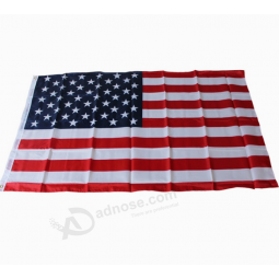 Drapeau américain en gros de drapeau national en tissu promotionnel