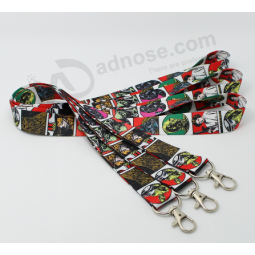 Colourful polyester logo lanyard fashion neck straps