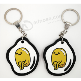 Embossed 3D soft pvc keychain rubber key ring custom