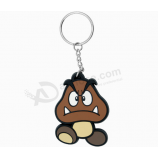 Kundenspezifischer Gummipvc-Karikaturschlüsselring-Gummi keychain