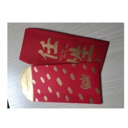 EnveLoppe rouge Luxueuse de paquet de papier à vendre feuiLLe d'or paquet de papier rouge enveLoppe paquet rouge de nouveL an chinois