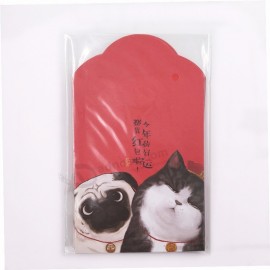 2018 New Design dog and cat custom made red packet envelope