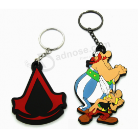Aangepaste zachte pvc sleutelhanger schattige cartoon pvc sleutelhanger