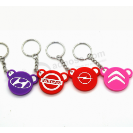 Promotional shaped pvc rubber car key tag wholesale