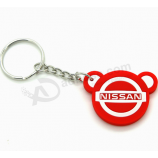 Personalized soft pvc keyring embossed rubber key tag