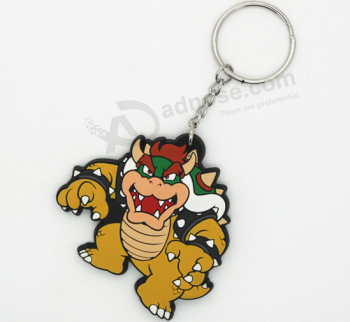 Soft Touch PVC Key Ring Custom Shaped Rubber Cartoon with high quality and any size