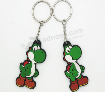 Newest Design Cartoon Rubber PVC Key Chain Rings Supplier with high quality and any size