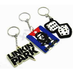 Eco-Friendly Colorful Custom Logo Rubber Key Tag Factory with high quality and any size