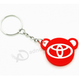 Rubber Car Brand Keychain Soft PVC Car Logo Key Tag with high quality and any size