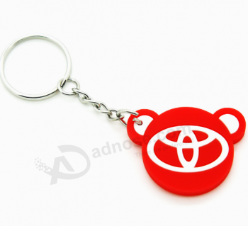 Rubber Car Brand Keychain Soft PVC Car Logo Key Tag with high quality and any size