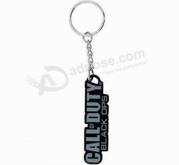 Wholesale Custom Silicone Key Tag Embossed Soft PVC Keychain with your logo
