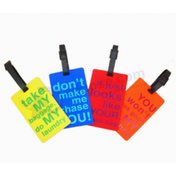 Funny Promotional Gifts Rubber Travel Luggage Label Tags