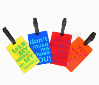 Funny Promotional Gifts Rubber Travel Luggage Label Tags