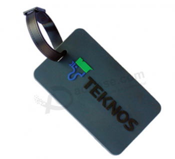 Wholesale Embossed Logo Rubber Baggage Tag With Low MOQ