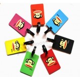 Shaped Soft PVC Luggage Name Label Tag For Souvenirs