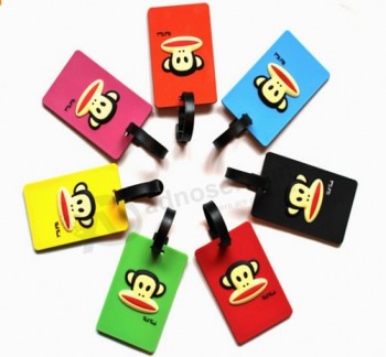 Shaped Soft PVC Luggage Name Label Tag For Souvenirs