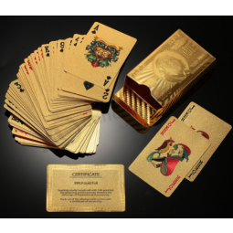 Factory Wholesale Fashion Golden Playing Card Custom