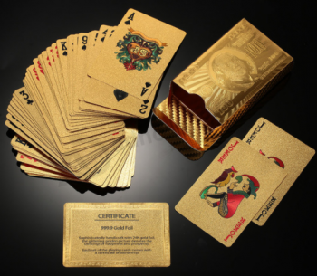 Factory Wholesale Fashion Golden Playing Card Custom