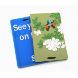 Custom Fashion 3D Embossed Soft Rubber PVC Luggage Tag