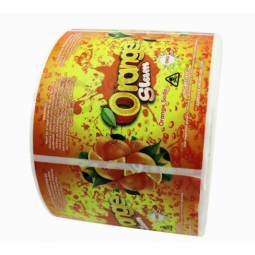 Factory Custom Orange Juice Bottle Sticker Labels Roll