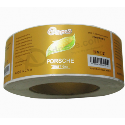 Matt PET Sticker Roll Yellow Customized Waterproof Labels