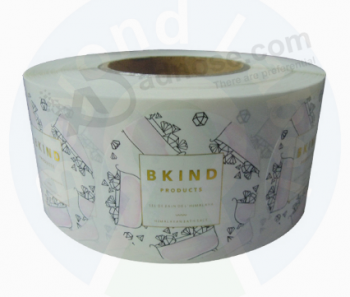 Paper Sticker Labels Roll Private Cosmetics Labels