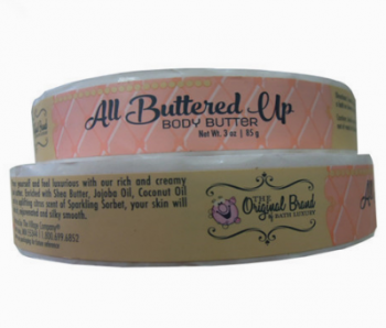 Full Color Printing Butter Packaging Vinyl Stickers Labels