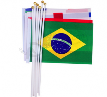 Bandiera di sventolare mano nazionale mini bulk personalizzato per la vendita