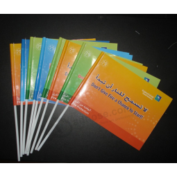 Wholesale Custom Logo Promotional Printed Paper Hand Flag with high quality and any size