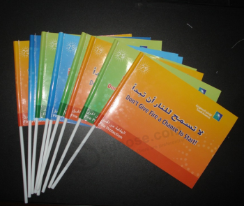Wholesale Custom Logo Promotional Printed Paper Hand Flag with high quality and any size