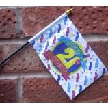 Kleine Team Hand Flagge Hand winkenden Fahnen Brauch