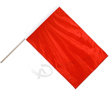Bandera de mano de equipo deportivo poliéster mano ondeando la bandera