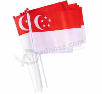 Mini Polyester Hand Shaking Flag For Promotional with high quality and any size