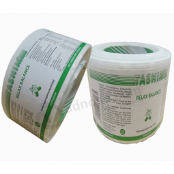 GroothandEl afdrukkEn zElfklEvEnd papiEr capsulE flEs labEl
