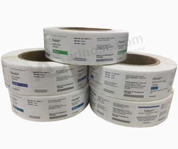 Removable Sticker Print Waterproof Custom Print Vial Labels