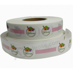 Waterproof Round Vinyl Labels Custom Logo Sticker Roll